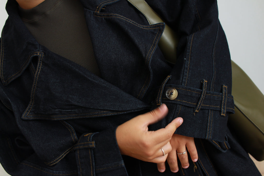 Giacca in denim New Jersey