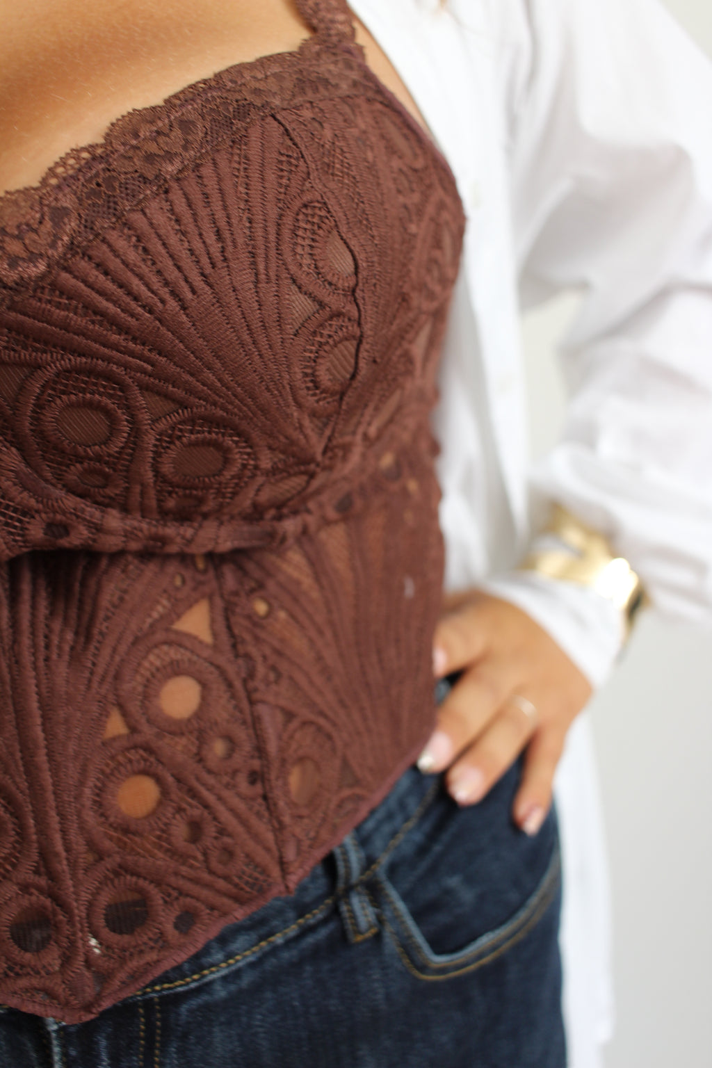 Corpetto Mirabelle brown