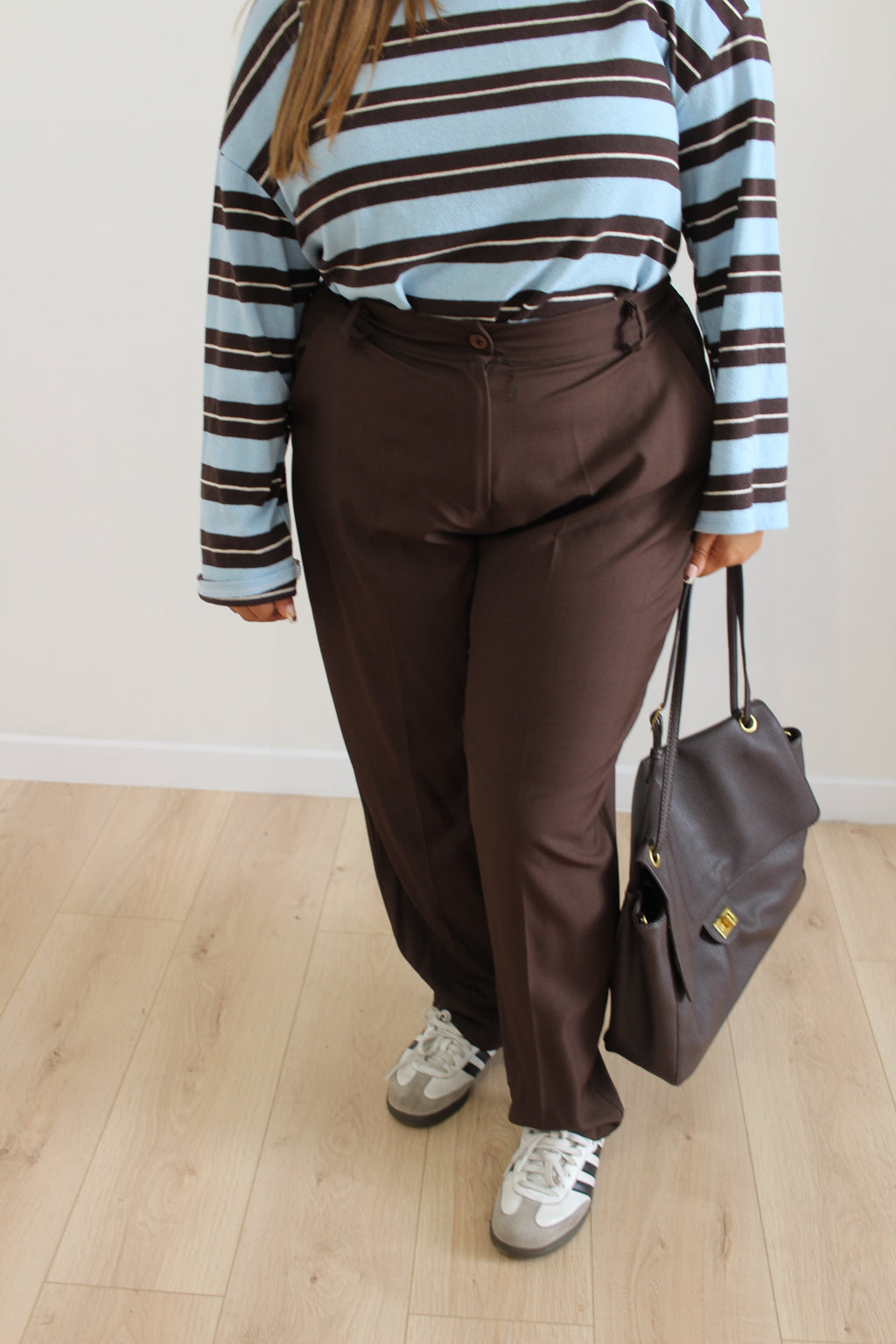 Pantaloni classici marroni