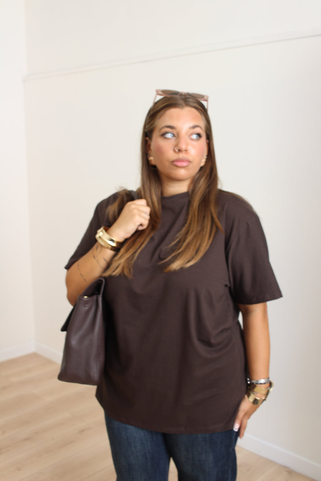 Shirt basic marrone