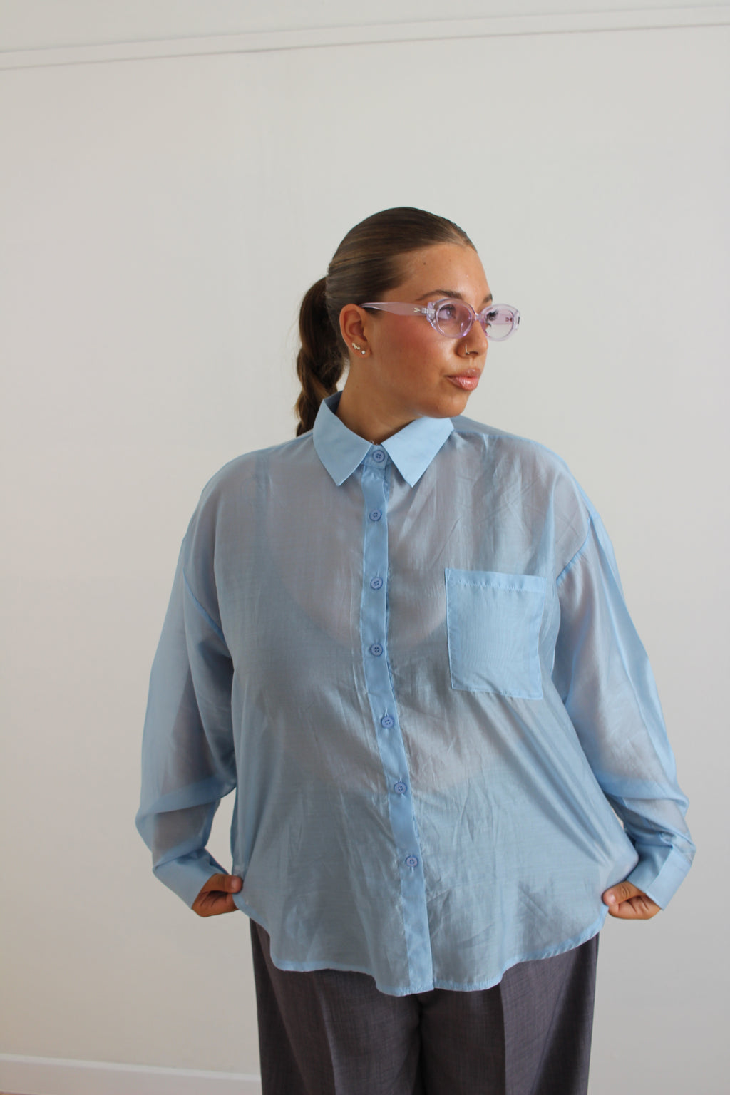 Camicia Margot celeste